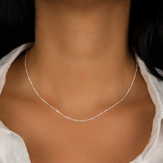 Sierra Twisted Link Sterling Silver Necklace