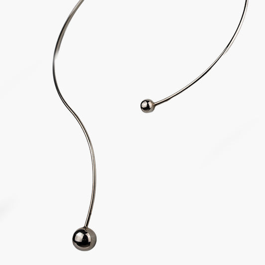 Luma Sculptural Sterling Silver Necklace