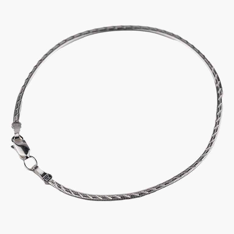 Playa Flat Sterling Silver Chain Bracelet