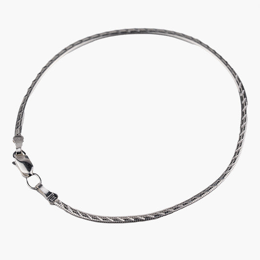 Playa Flat Sterling Silver Chain Bracelet