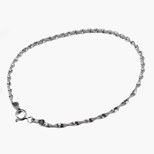Corriente Twisted Sterling Silver Chain Bracelet