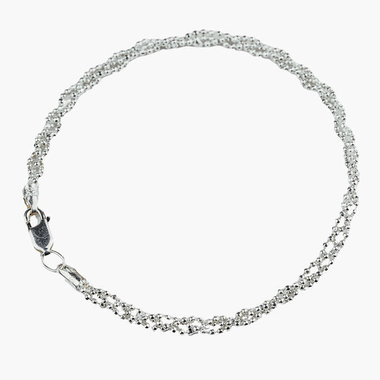 Marea Beaded Braid Sterling Silver Bracelet