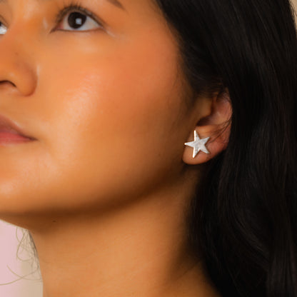 Cielo Studs Mexican Silver Earrings