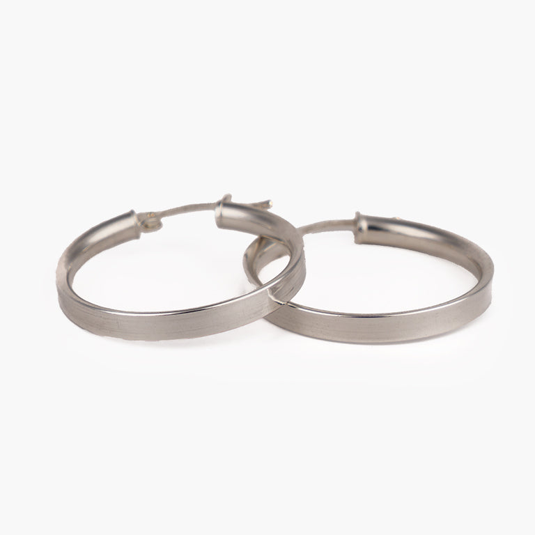 Costa Hoops Mexican Silver Earrings
