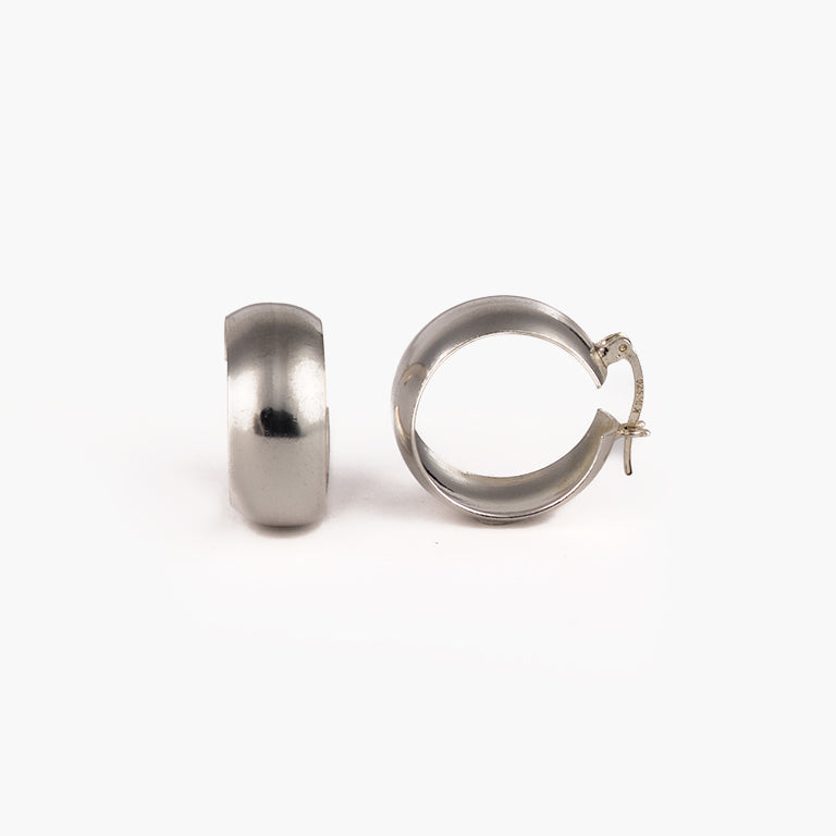 Arena Hoops Sterling Silver Earrings