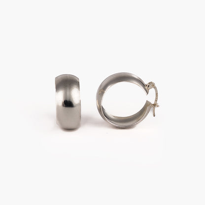 Arena Hoops Sterling Silver Earrings