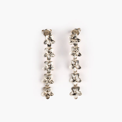 Flora Silver Drop Earrings