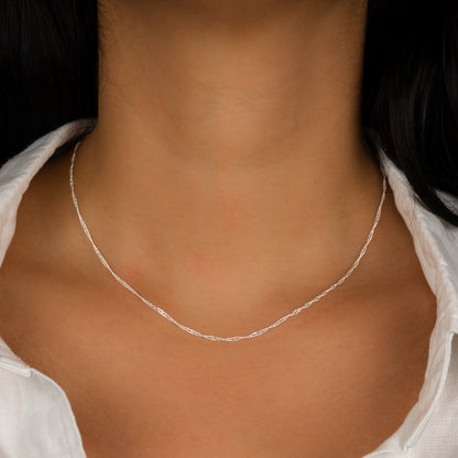 Sierra Twisted Link Sterling Silver Necklace