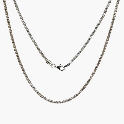 Lucera Beaded Rope Sterling Silver Necklace