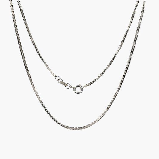Isla Box Chain Sterling Silver Necklace