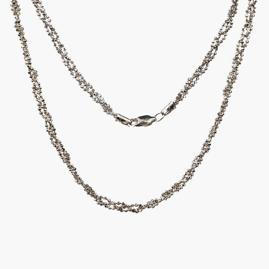 Marea Beaded Braid Sterling Silver Necklace