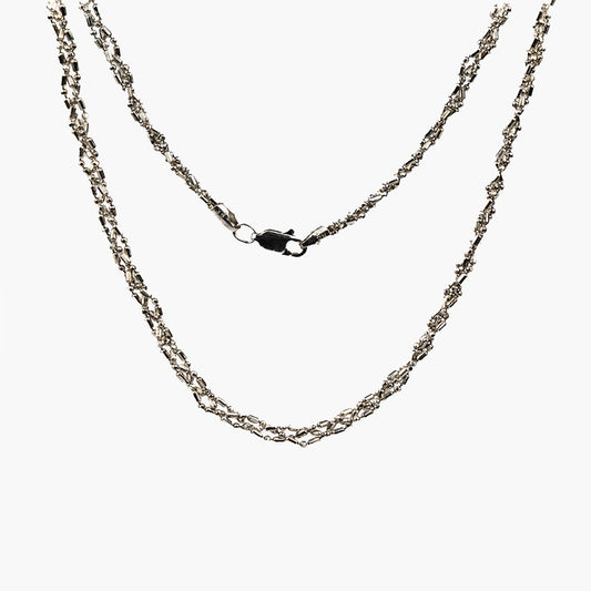 Sendera Beaded Bar Braid Sterling Silver Necklace